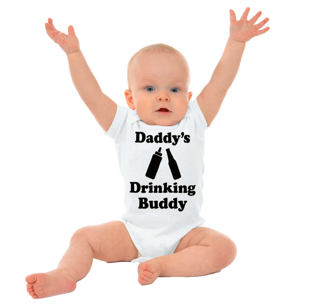 Drinking Buddy Romper Bodysuit-Direct To Garment Print-Brisco Baby
