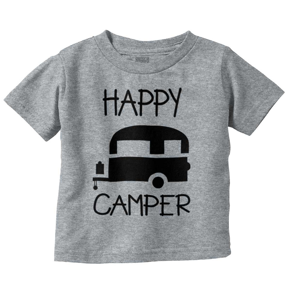 Happy Camper Infant Toddler T Shirt-Direct To Garment Print-Brisco Baby