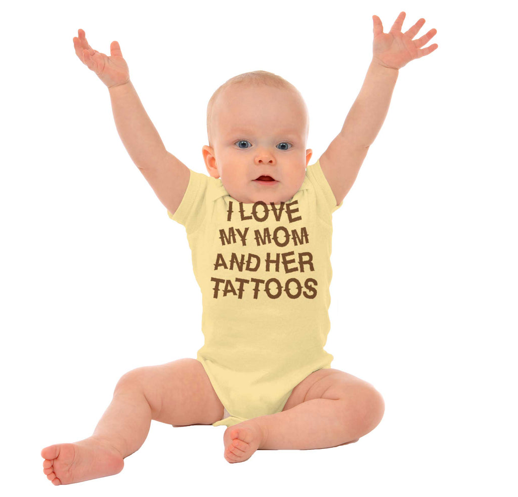 Mom's Tattoos Romper Bodysuit-Direct To Garment Print-Brisco Baby