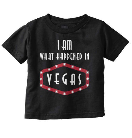 Happened In Vegas Infant Toddler T Shirt-Direct To Garment Print-Brisco Baby