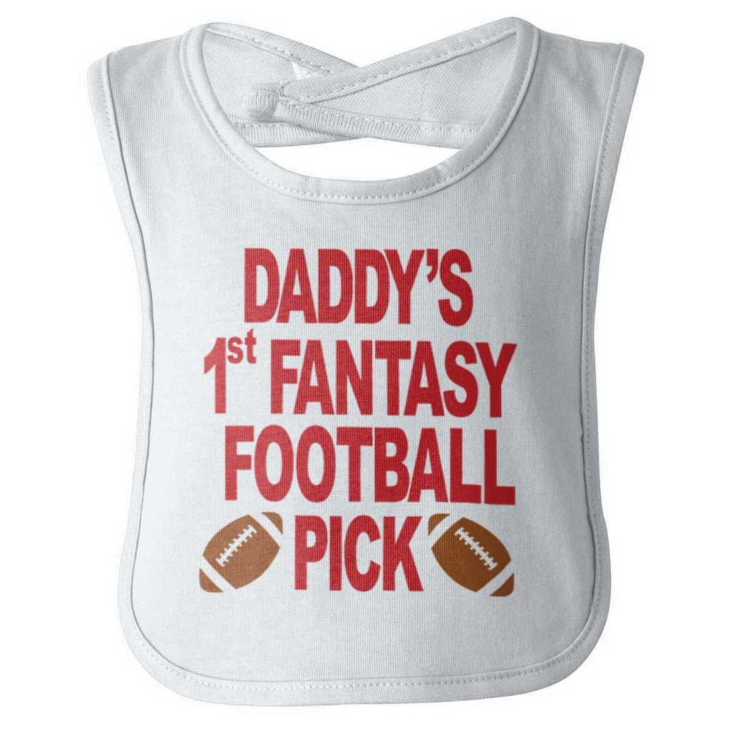 Fantasy Football Pick Infant Baby Bib-Direct To Garment Print-Brisco Baby