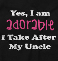 Adorable After Uncle Infant Toddler T Shirt-Direct To Garment Print-Brisco Baby