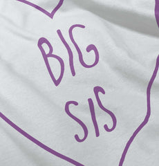 Big Sis Heart Romper Bodysuit-Direct To Garment Print-Brisco Baby