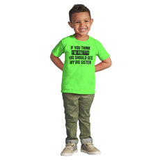 Pretty Big Sister Infant Toddler T Shirt-Direct To Garment Print-Brisco Baby