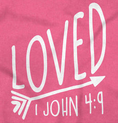 Loved Football Romper Bodysuit-Direct To Garment Print-Brisco Baby