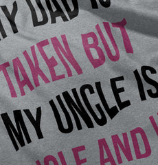 Dad Taken Uncle Sing Toddler Football Jersey Tee-Direct To Garment Print-Brisco Baby