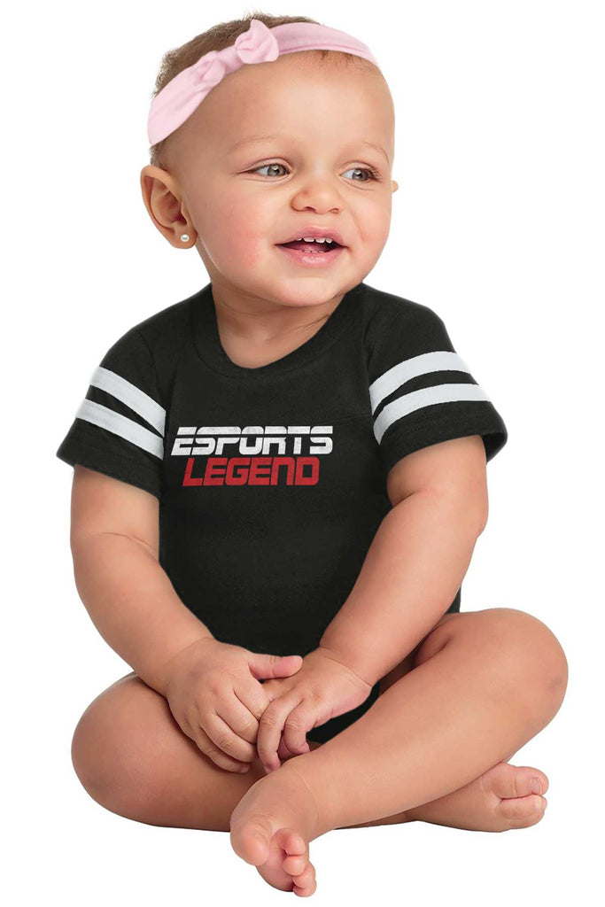 Sports Legend Professional Gamer Football Romper Bodysuit-Direct To Garment Print-Brisco Baby