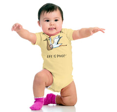 Stork Romper-Direct To Garment Print-Brisco Baby