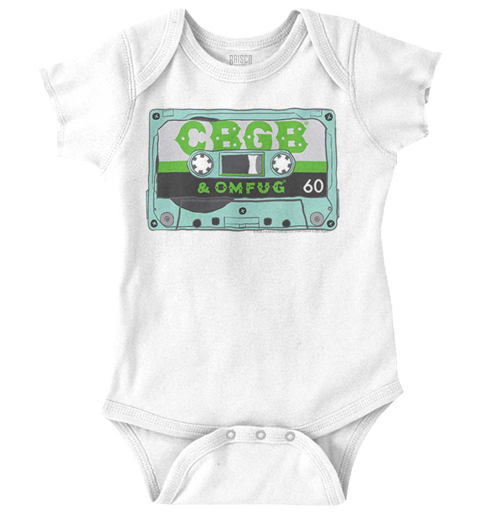 Cassette CBGB Romper Bodysuit-Direct To Garment Print-Brisco Baby
