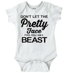 Pretty Face Romper Bodysuit-Direct To Garment Print-Brisco Baby