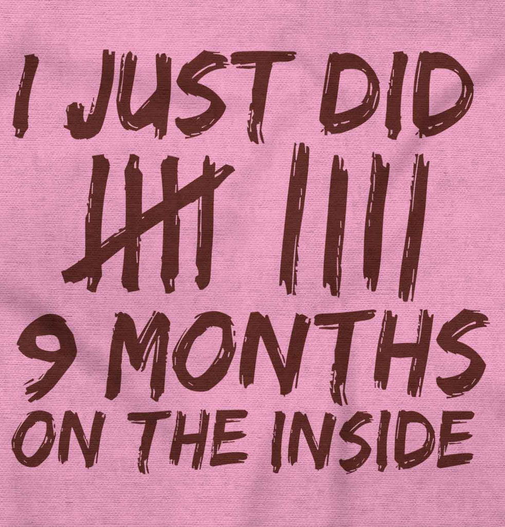 9 Months Inside Infant Toddler T Shirt-Direct To Garment Print-Brisco Baby