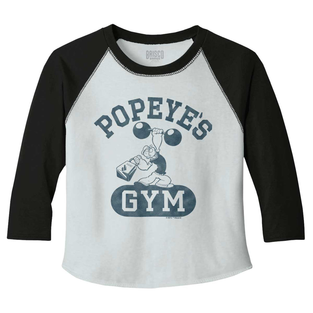 Popeye's Gym Toddler Baseball-Direct To Garment Print-Brisco Baby