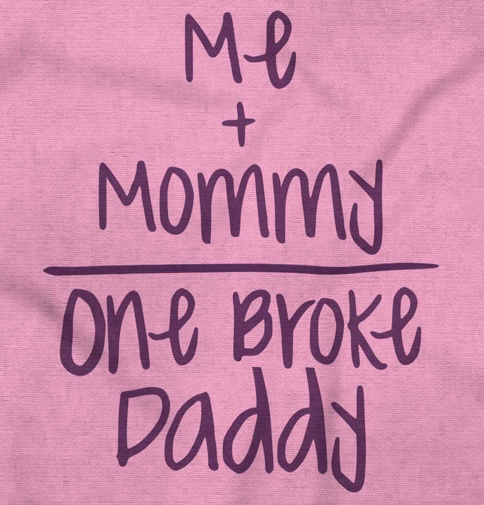 One Broke Daddy Romper Bodysuit-Direct To Garment Print-Brisco Baby