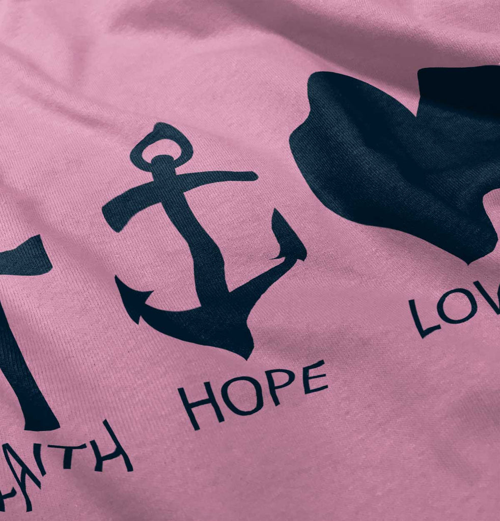 Faith Anchor Love Infant Toddler T Shirt-Direct To Garment Print-Brisco Baby