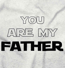 You Are My Father Baby Ruffled Trim Romper-Direct To Garment Print-Brisco Baby