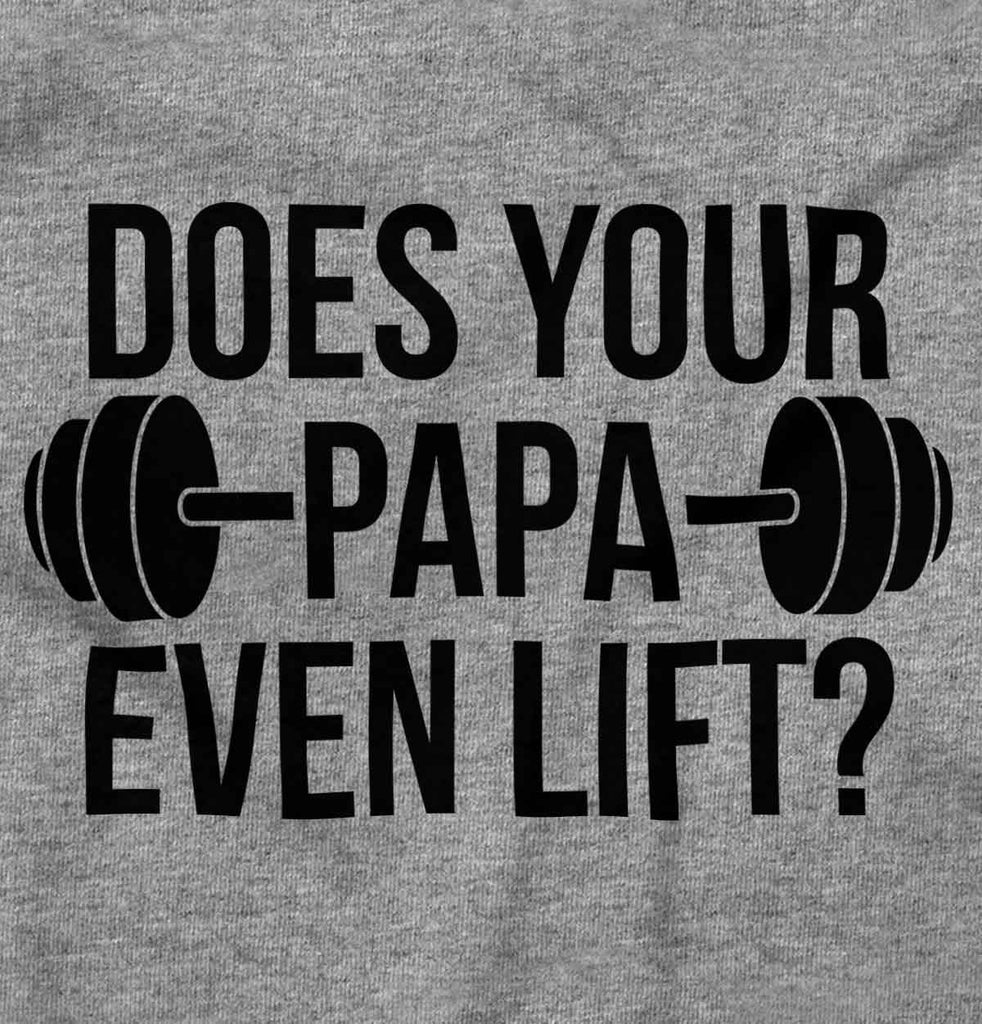 Does Your Papa Lift? Romper Bodysuit-Direct To Garment Print-Brisco Baby