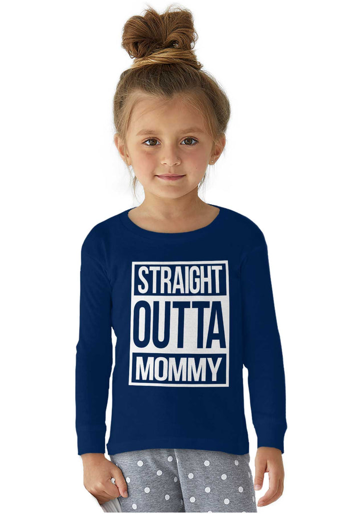 Straight Outta Mommy Solid Baby Pajama Top-Direct To Garment Print-Brisco Baby