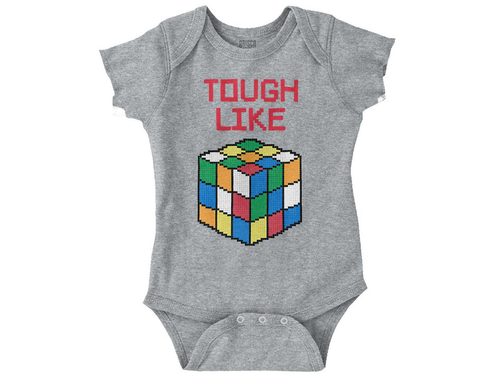 Tough Like Rubik's Romper Bodysuit-Direct To Garment Print-Brisco Baby