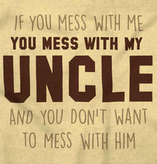 Mess With My Uncle Romper Bodysuit-Direct To Garment Print-Brisco Baby