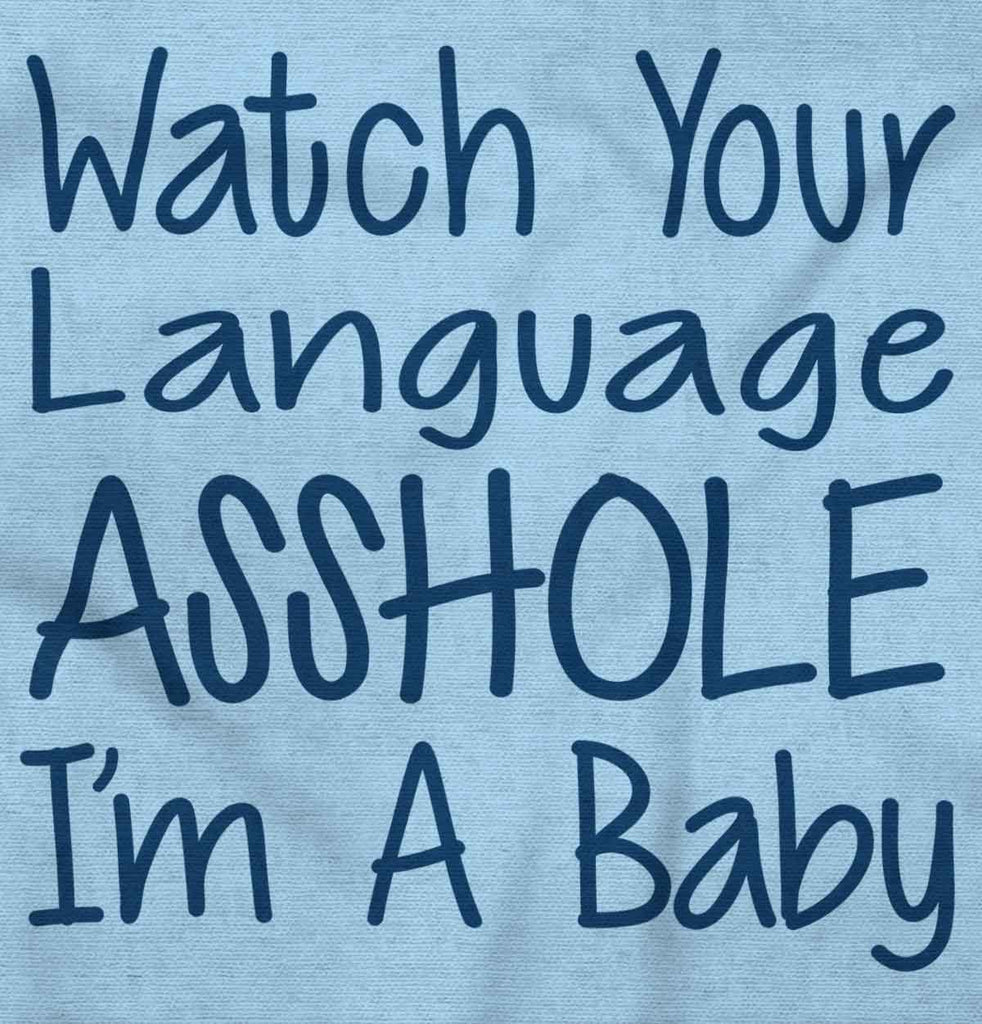 Watch The Language Romper Bodysuit-Direct To Garment Print-Brisco Baby