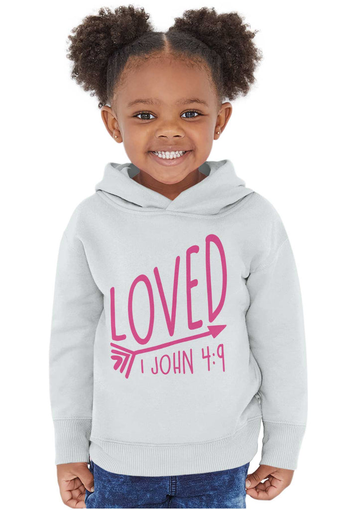 Loved Toddler Pullover Hoodie-Direct To Garment Print-Brisco Baby