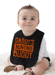 Daddys Hunting Buddy Infant Baby Bib-Direct To Garment Print-Brisco Baby