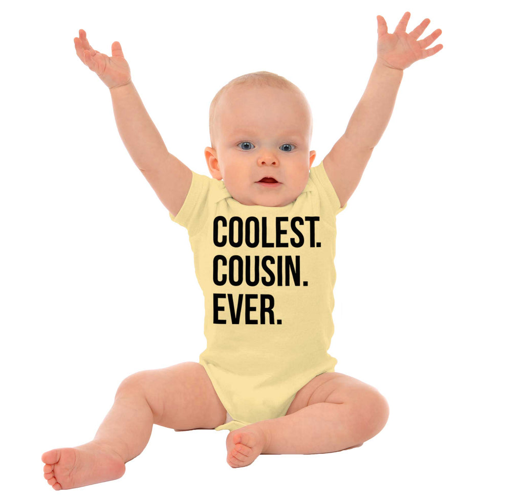 Coolest Cousin Ever Romper Bodysuit-Direct To Garment Print-Brisco Baby