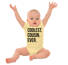 Coolest Cousin Ever Romper Bodysuit-Direct To Garment Print-Brisco Baby