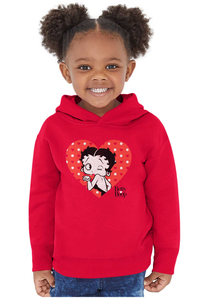 Blowing Kisses Toddler Pullover Hoodie-Direct To Garment Print-Brisco Baby