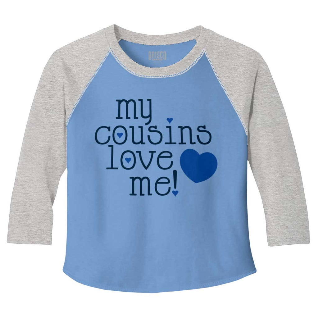 Cousins Love Me Toddler Baseball-Direct To Garment Print-Brisco Baby