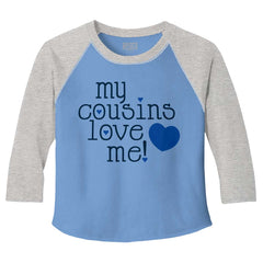 Cousins Love Me Toddler Baseball-Direct To Garment Print-Brisco Baby