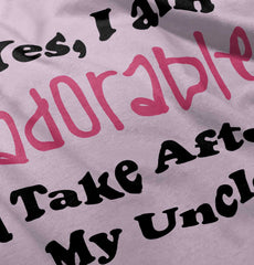 Adorable After Uncle Infant Baby Bib-Direct To Garment Print-Brisco Baby