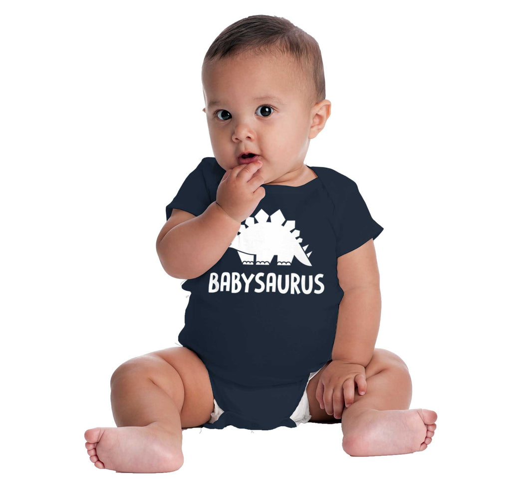 Babysaurus Romper Bodysuit-Direct To Garment Print-Brisco Baby