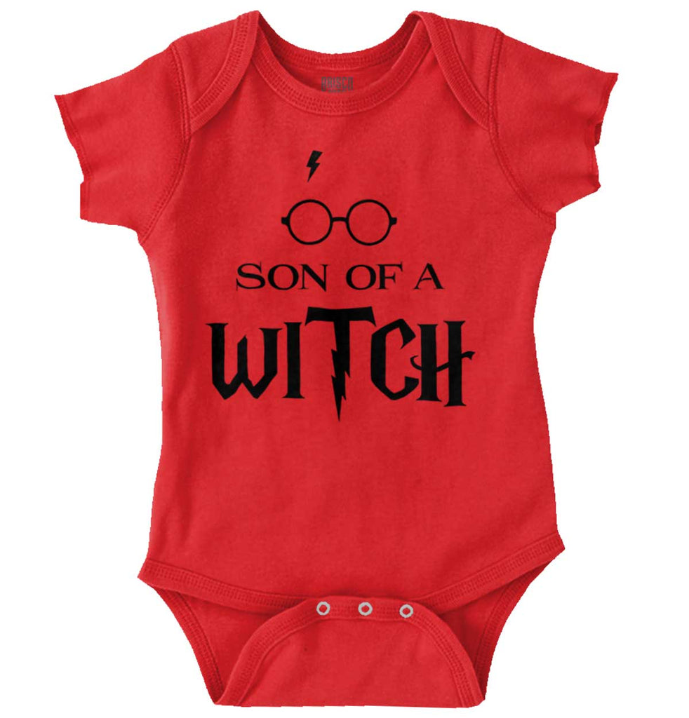 Son Of A Witch Romper Bodysuit-Direct To Garment Print-Brisco Baby