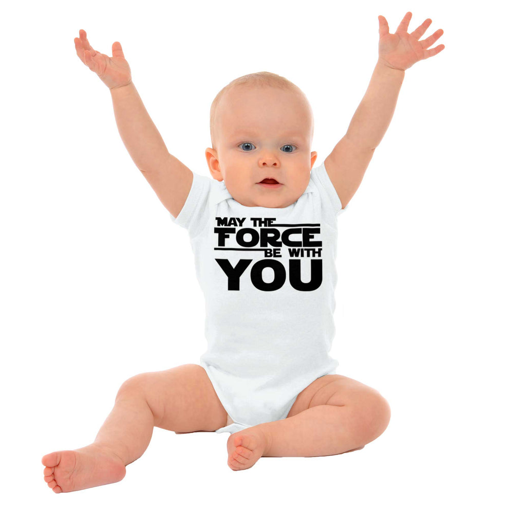 Force Be With You Romper Bodysuit-Direct To Garment Print-Brisco Baby