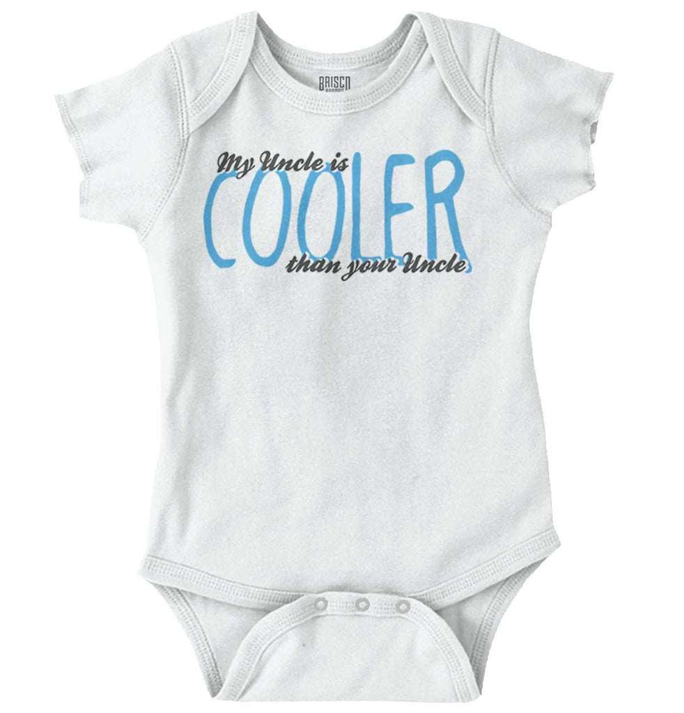 Uncle Cooler Than Yours Romper Bodysuit-Direct To Garment Print-Brisco Baby