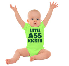 Little Ass Kicker Romper Bodysuit-Direct To Garment Print-Brisco Baby