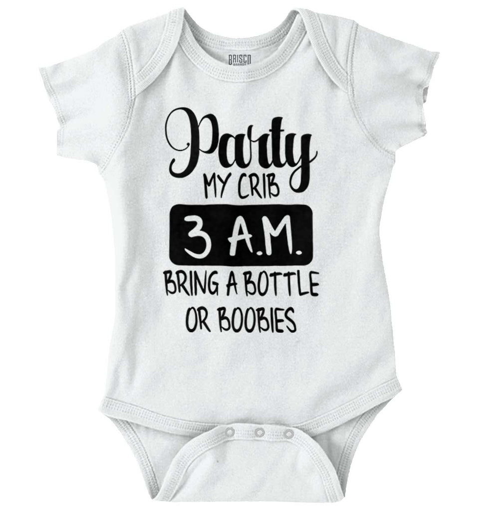 Party At My Crib Romper Bodysuit-Direct To Garment Print-Brisco Baby