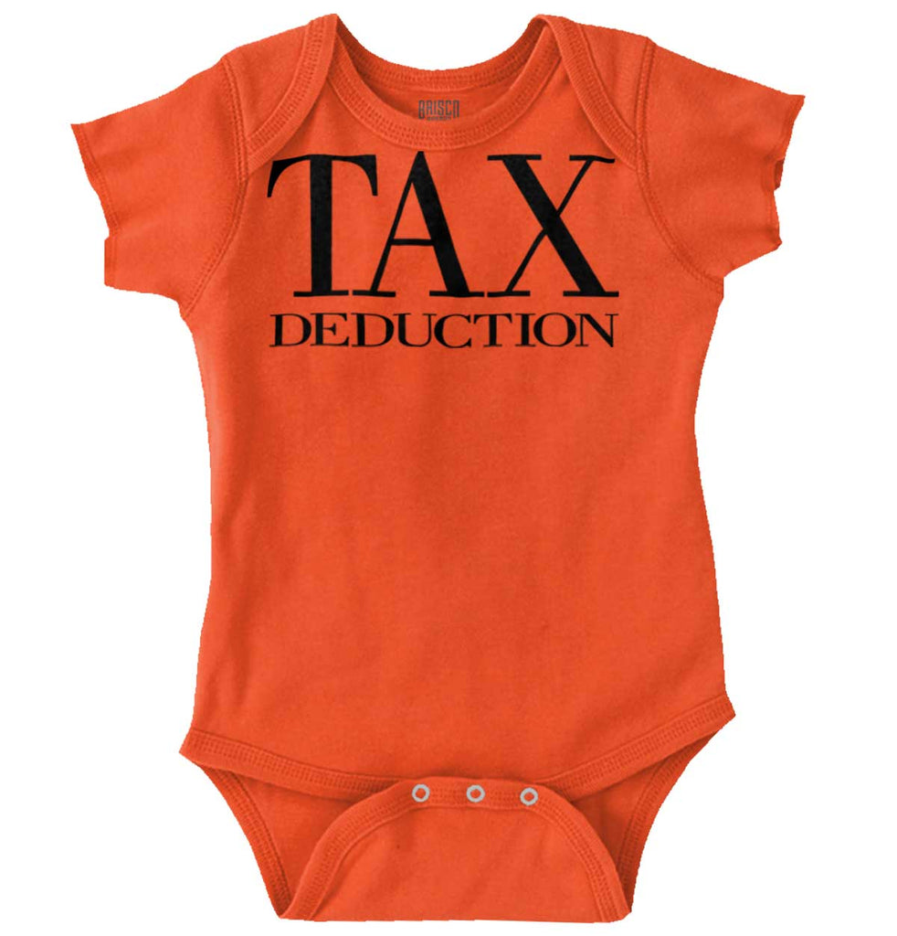 Tax Deduction Romper Bodysuit-Direct To Garment Print-Brisco Baby