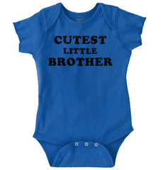 Cutest Little Brother Romper Bodysuit-Direct To Garment Print-Brisco Baby