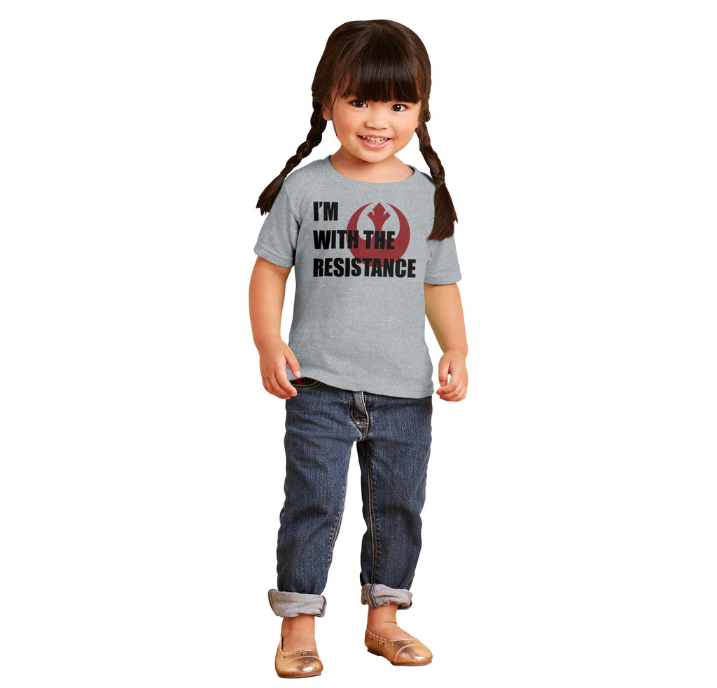 With The Resistance Infant Toddler T Shirt-Direct To Garment Print-Brisco Baby