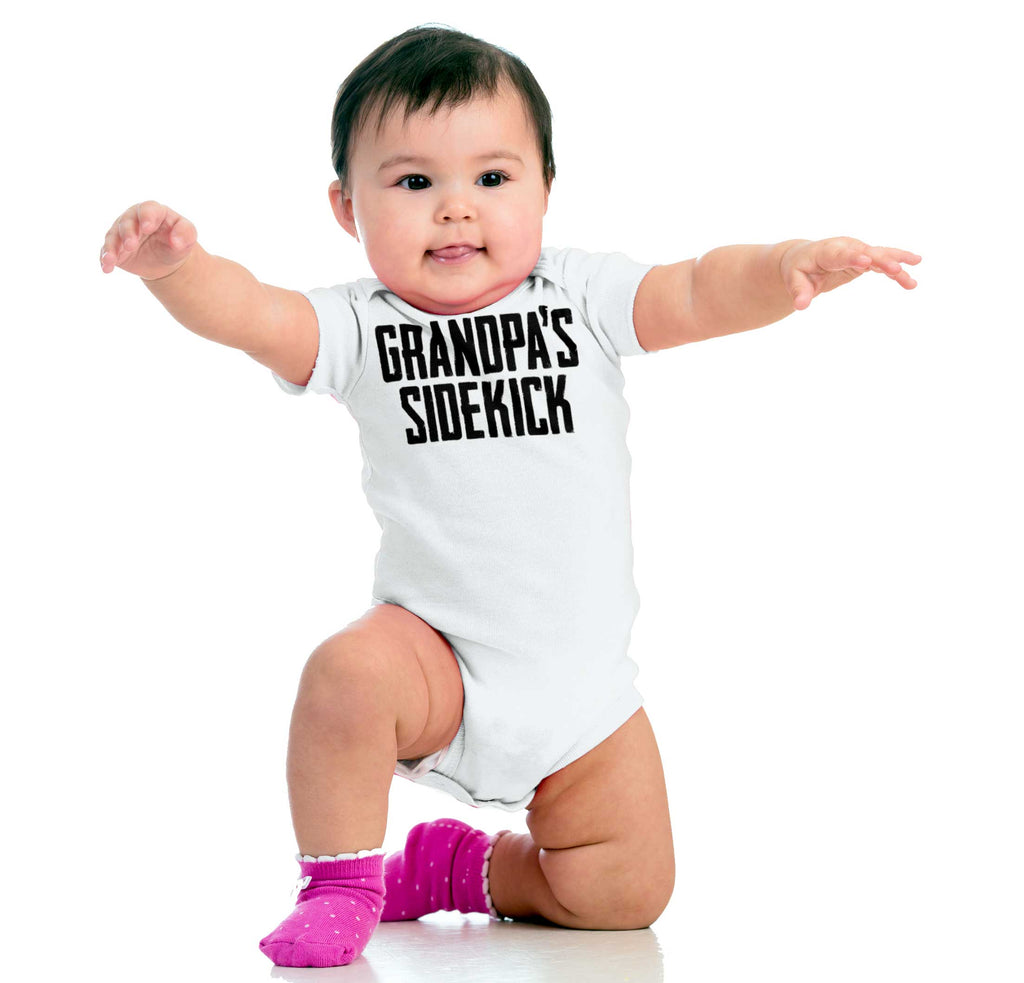 Grandpa's Sidekick Romper Bodysuit-Direct To Garment Print-Brisco Baby