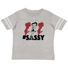 Sassy Toddler Football Jersey Tee-Direct To Garment Print-Brisco Baby