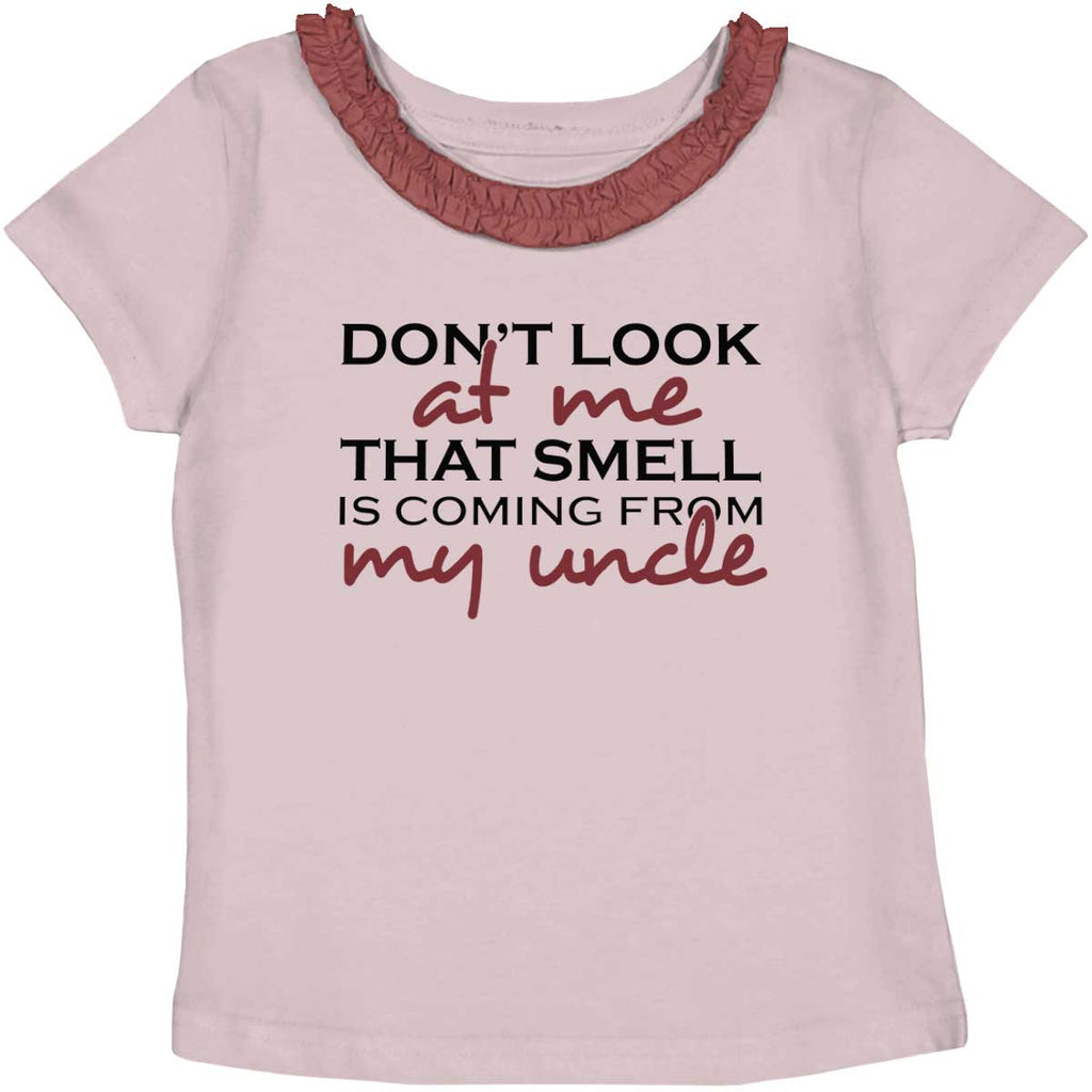That Smell Toddler Ruffled Trim T-Shirt-Direct To Garment Print-Brisco Baby