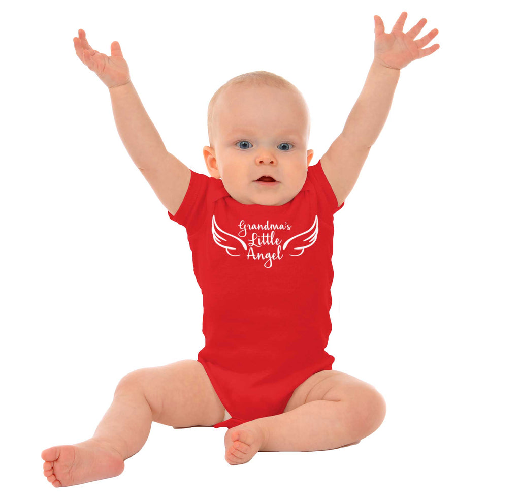 Grandma's Little Angel Romper Bodysuit-Direct To Garment Print-Brisco Baby