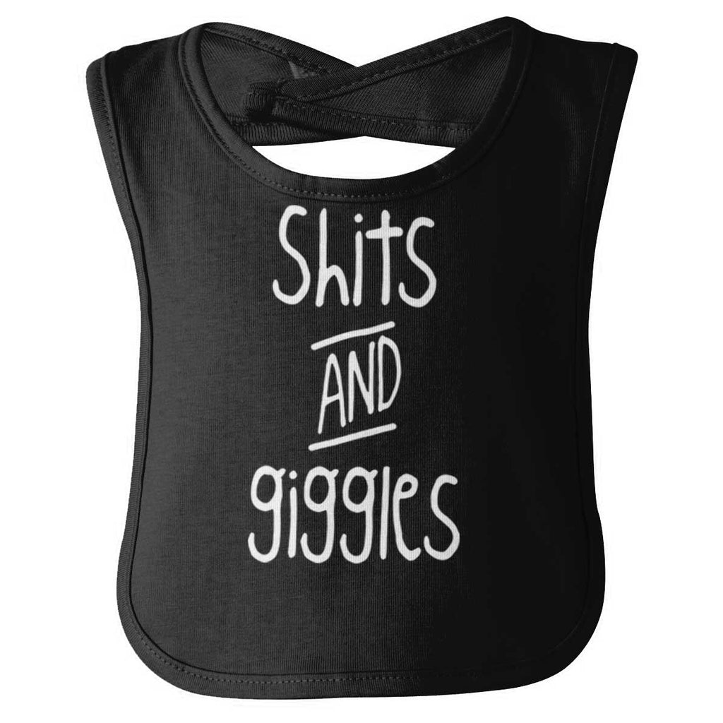 Shits and Giggles Infant Baby Bib-Direct To Garment Print-Brisco Baby