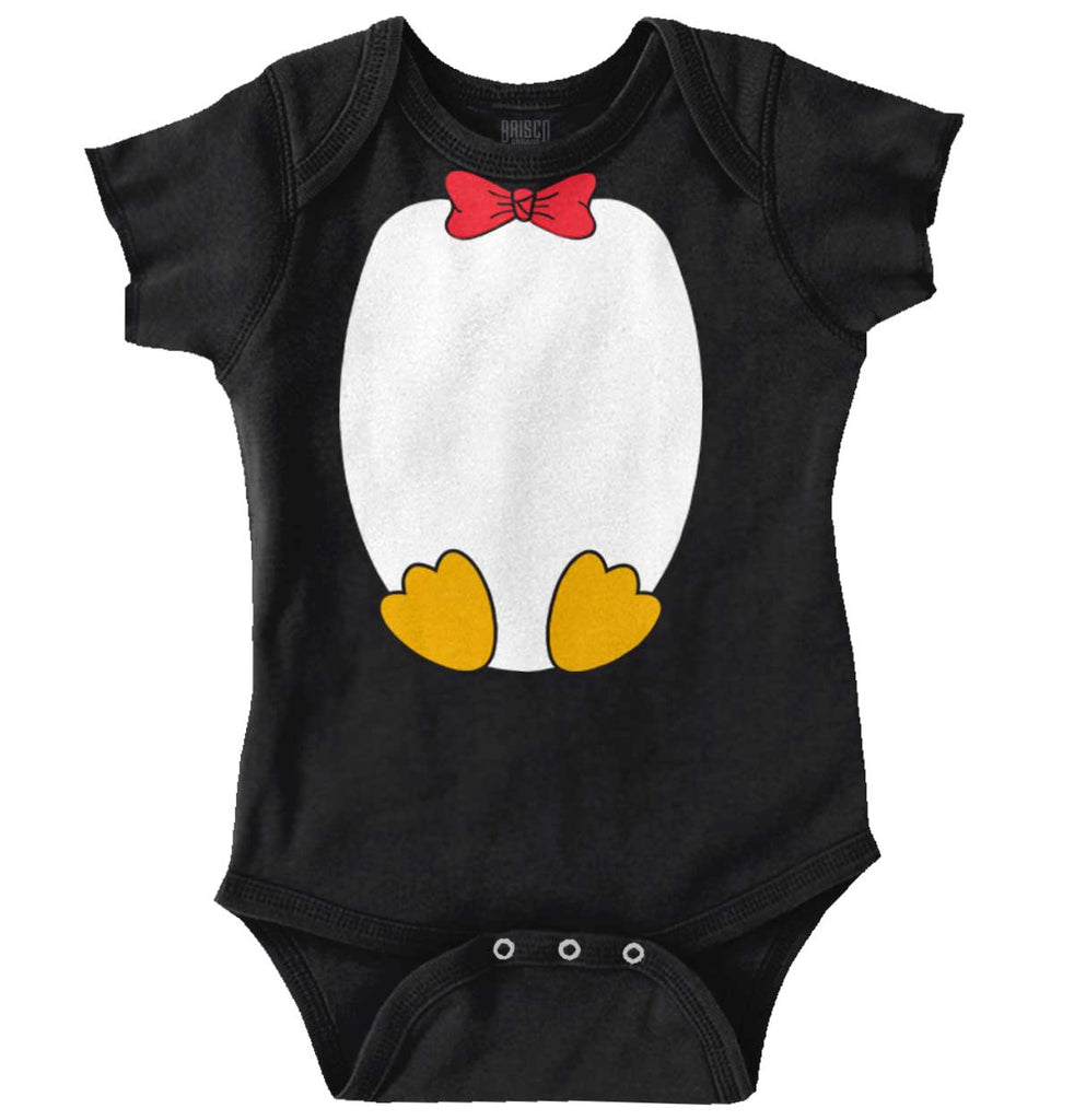 Baby Penguin Tuxedo Romper Bodysuit-Direct To Garment Print-Brisco Baby