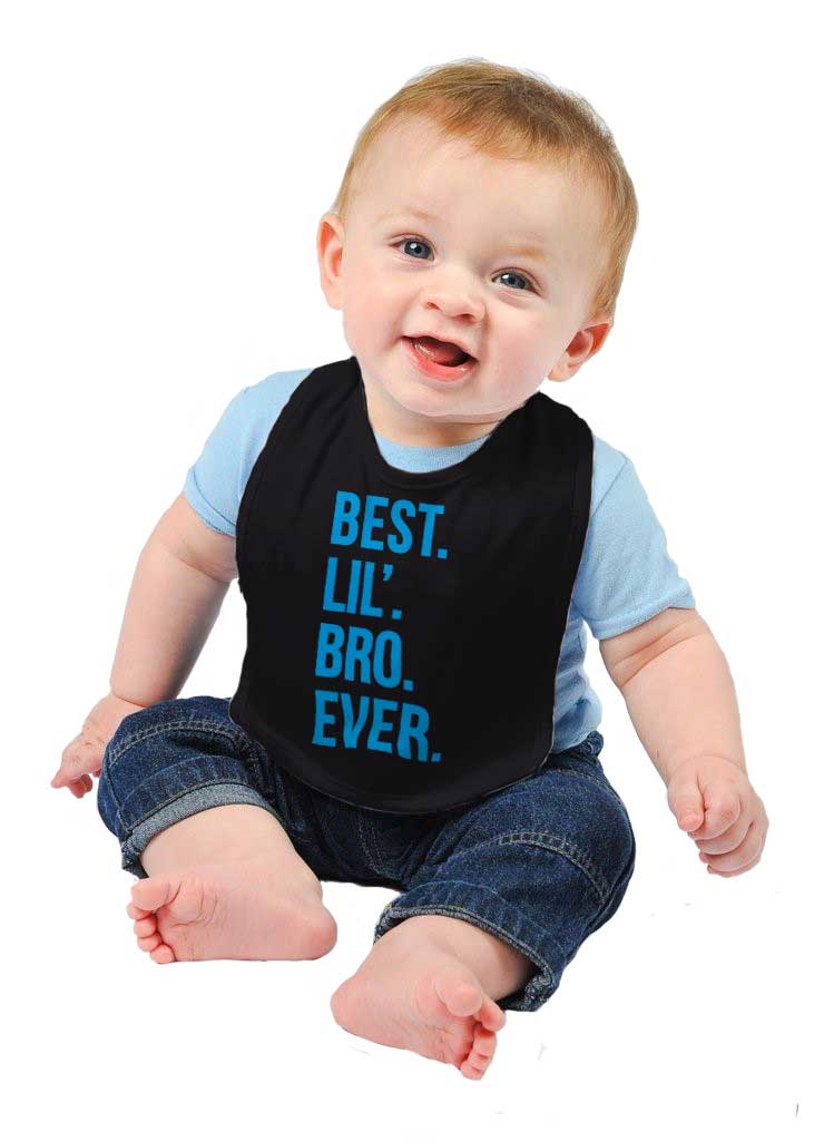 Best Lil' Bro Ever Infant Baby Bib-Direct To Garment Print-Brisco Baby