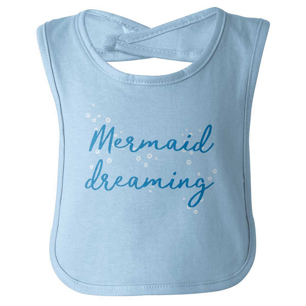 Mermaid Dreaming Infant Baby Bib-Direct To Garment Print-Brisco Baby