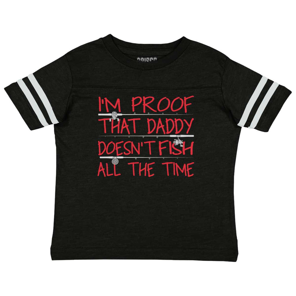 Fish All The Time Toddler Football Jersey Tee-Direct To Garment Print-Brisco Baby